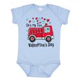 thumbnail image 1 of Inktastic It's My 1st Valentine's Day Fire Truck with Cute Dalmatian Boys or Girls Baby Bodysuit, 1 of 5