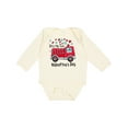 thumbnail image 1 of Inktastic It's My 1st Valentine's Day Fire Truck with Cute Dalmatian Boys or Girls Long Sleeve Baby Bodysuit, 1 of 5