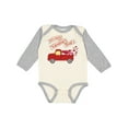 thumbnail image 1 of Inktastic It's My 1st Valentine's Day with Red Truck and Hearts Boys or Girls Long Sleeve Baby Bodysuit, 1 of 5