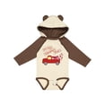 thumbnail image 1 of Inktastic It's My 1st Valentine's Day with Red Truck and Hearts Boys or Girls Long Sleeve Baby Bodysuit, 1 of 5