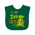 thumbnail image 1 of Inktastic It's My 2nd Birthday with Cute Green Alligator Boys or Girls Baby Bib, 1 of 4