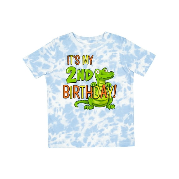Inktastic It's My 2nd Birthday with Cute Green Alligator Boys or Girls Toddler T-Shirt
