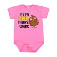 thumbnail image 1 of Inktastic It's My 2nd Thanksgiving Cute Turkey Boys or Girls Baby Bodysuit, 1 of 5