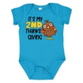 thumbnail image 1 of Inktastic It's My 2nd Thanksgiving Cute Turkey Boys or Girls Baby Bodysuit, 1 of 5