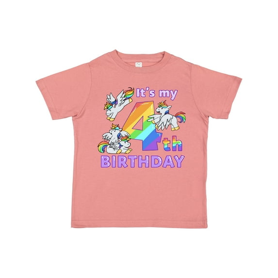 Inktastic It's My 4th Birthday Unicorn Boys or Girls Toddler T-Shirt