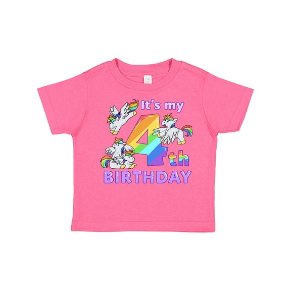 Inktastic It's My 4th Birthday Unicorn Boys or Girls Toddler T-Shirt