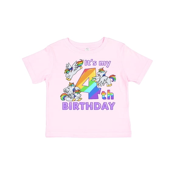 Inktastic It's My 4th Birthday Unicorn Boys or Girls Toddler T-Shirt