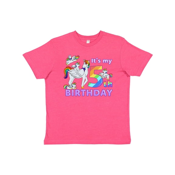 Inktastic It's My 5th Birthday Unicorn Youth T-Shirt