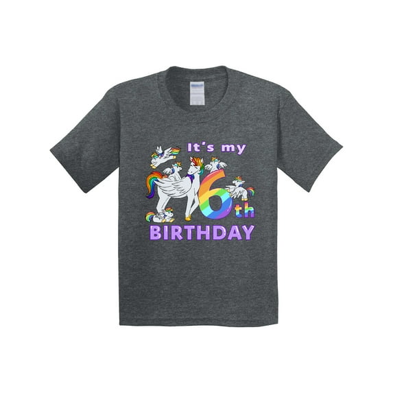 Inktastic It's My 6th Birthday Unicorn Youth T-Shirt