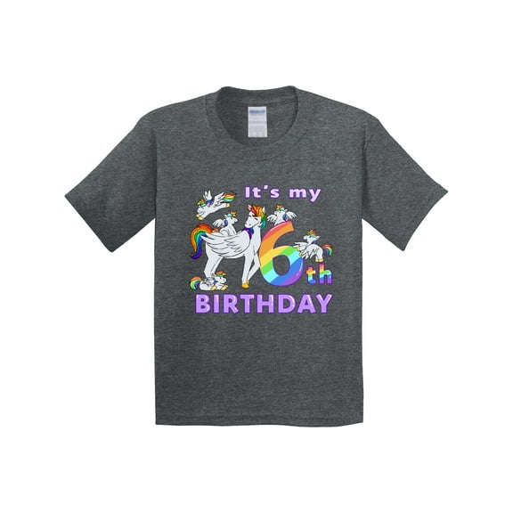 Inktastic It's My 6th Birthday Unicorn Youth T-Shirt