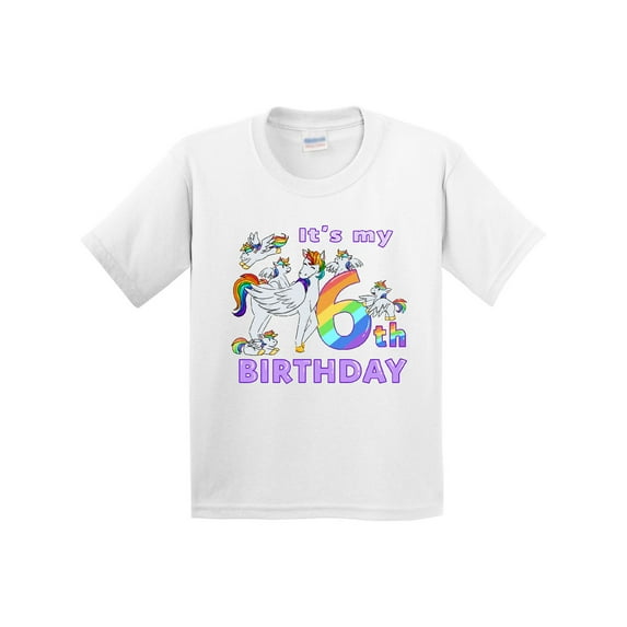 Inktastic It's My 6th Birthday Unicorn Youth T-Shirt