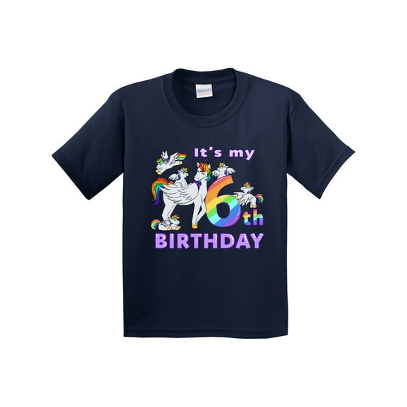Inktastic It's My 6th Birthday Unicorn Youth T-Shirt