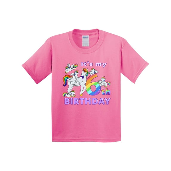 Inktastic It's My 6th Birthday Unicorn Youth T-Shirt