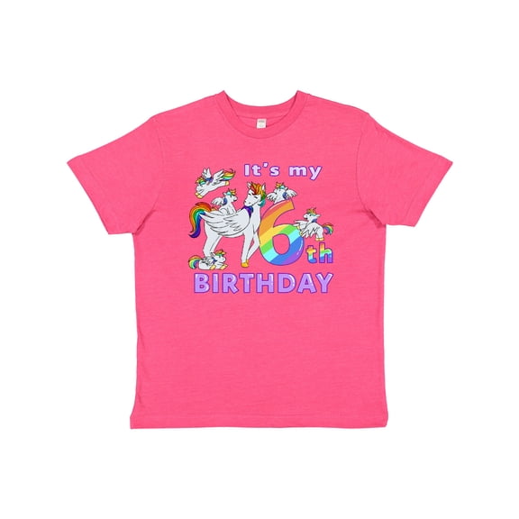 Inktastic It's My 6th Birthday Unicorn Youth T-Shirt
