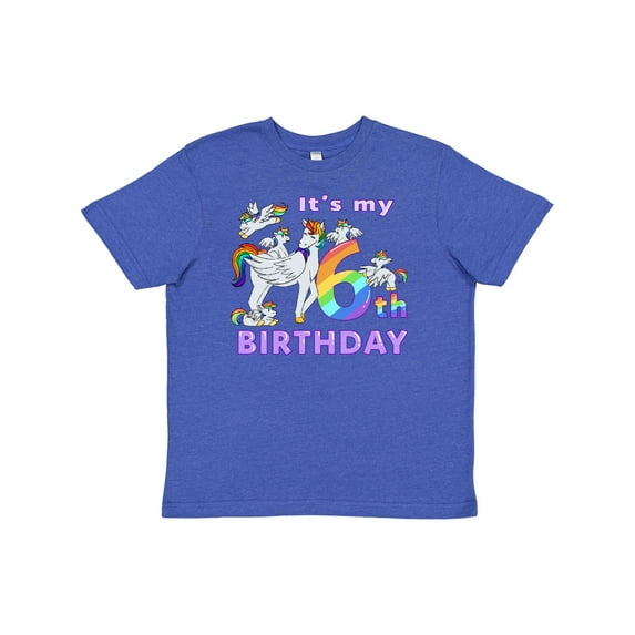 Inktastic It's My 6th Birthday Unicorn Youth T-Shirt