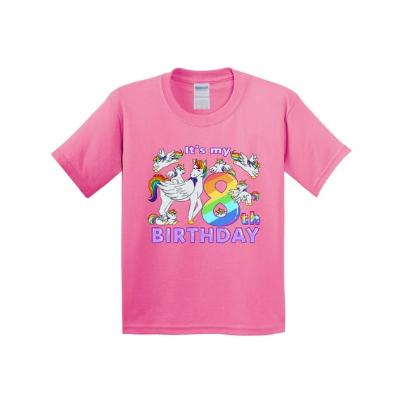 Inktastic It's My 8th Birthday Unicorn Youth T-Shirt