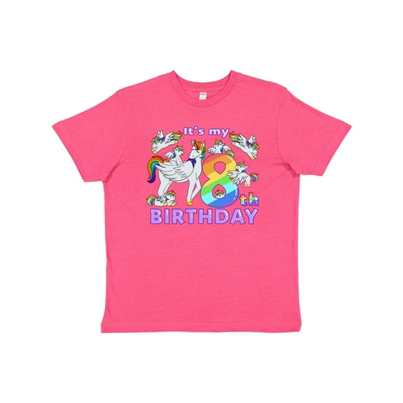 Inktastic It's My 8th Birthday Unicorn Youth T-Shirt