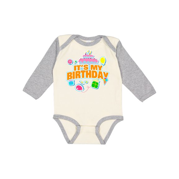 Inktastic It's My Birthday Boys or Girls Long Sleeve Baby Bodysuit