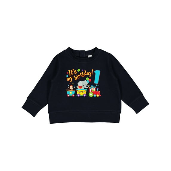 Inktastic It's My Birthday Circus Train 1st Birthday Baby Sweatshirt