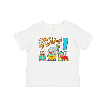 Inktastic It's My Birthday- Circus Train 1st Birthday Boys or Girls Baby T-Shirt