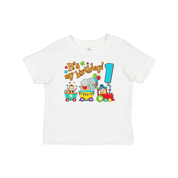 Inktastic It's My Birthday Circus Train 1st Birthday Boys or Girls Baby T-Shirt