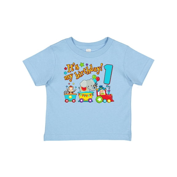Inktastic It's My Birthday Circus Train 1st Birthday Boys or Girls Baby T-Shirt
