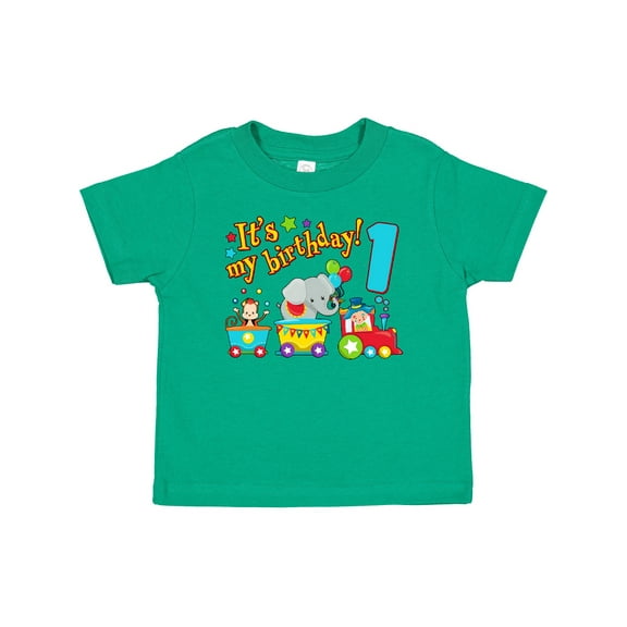 Inktastic It's My Birthday Circus Train 1st Birthday Boys or Girls Baby T-Shirt