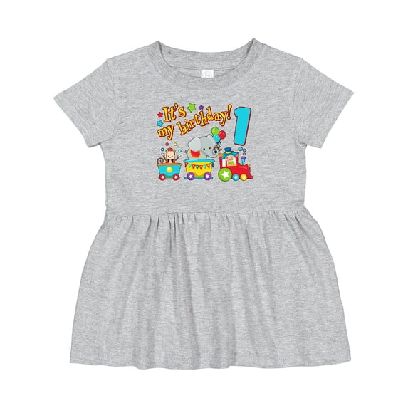Inktastic It's My Birthday Circus Train 1st Birthday Girls Baby Dress