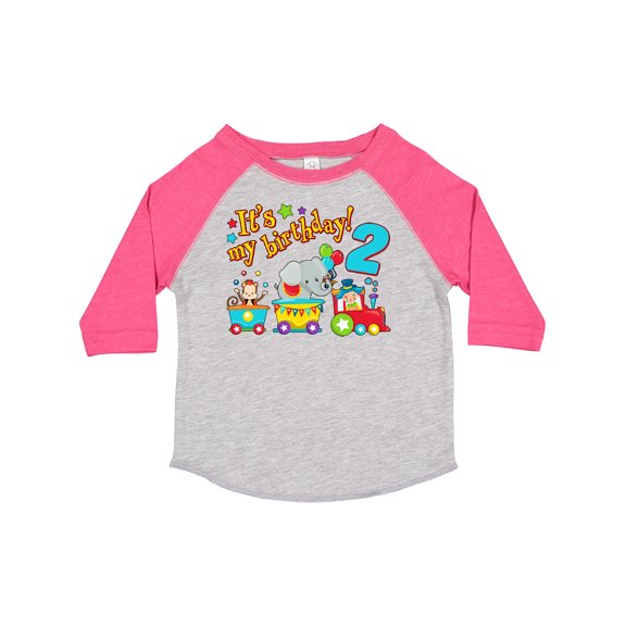 Inktastic It's My Birthday Circus Train 2nd Birthday Boys or Girls Toddler T-Shirt