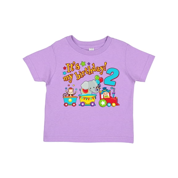 Inktastic It's My Birthday Circus Train 2nd Birthday Boys or Girls Toddler T-Shirt