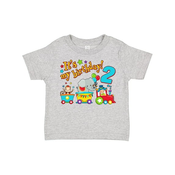Inktastic It's My Birthday Circus Train 2nd Birthday Boys or Girls Toddler T-Shirt