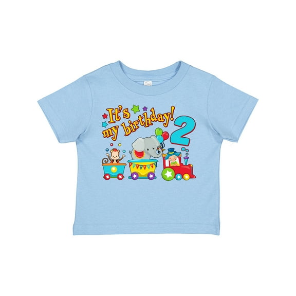 Inktastic It's My Birthday Circus Train 2nd Birthday Boys or Girls Toddler T-Shirt