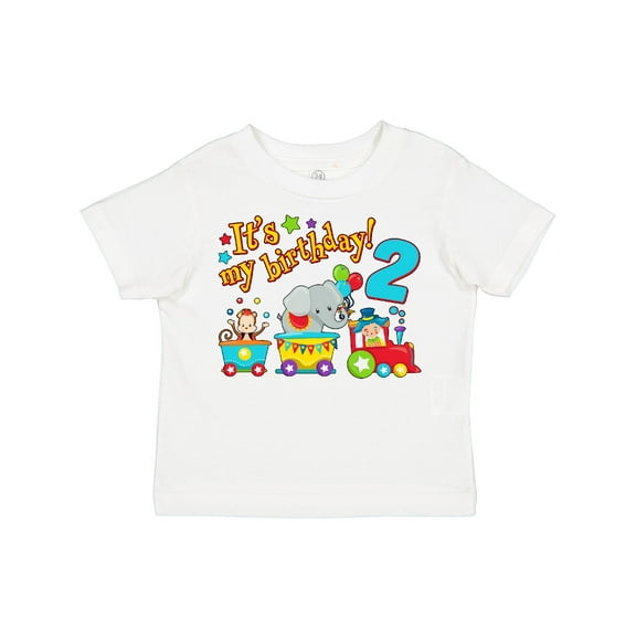 Inktastic It's My Birthday Circus Train 2nd Birthday Boys or Girls Toddler T-Shirt