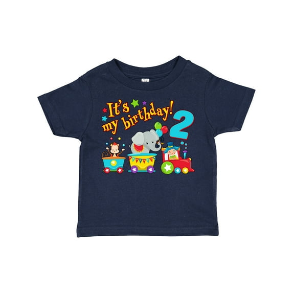 Inktastic It's My Birthday Circus Train 2nd Birthday Boys or Girls Toddler T-Shirt