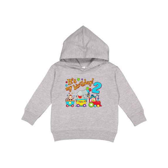 Inktastic It's My Birthday Circus Train 2nd Birthday Toddler Hoodie