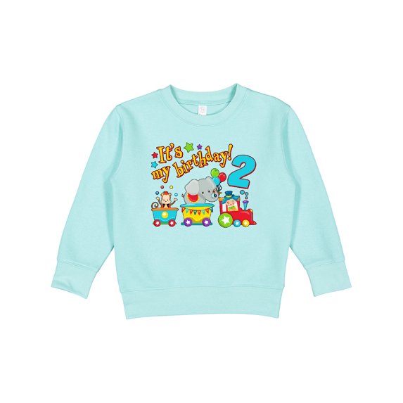 Inktastic It's My Birthday Circus Train 2nd Birthday Toddler Sweatshirt