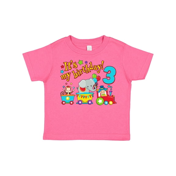 Inktastic It's My Birthday Circus Train 3rd Birthday Boys or Girls Toddler T-Shirt