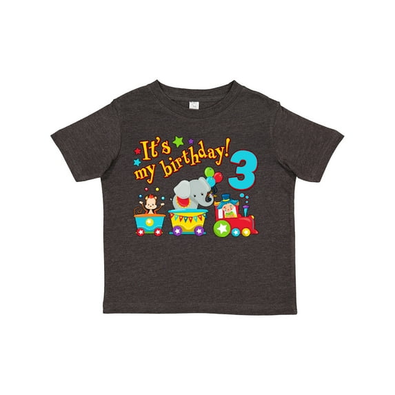 Inktastic It's My Birthday Circus Train 3rd Birthday Boys or Girls Toddler T-Shirt