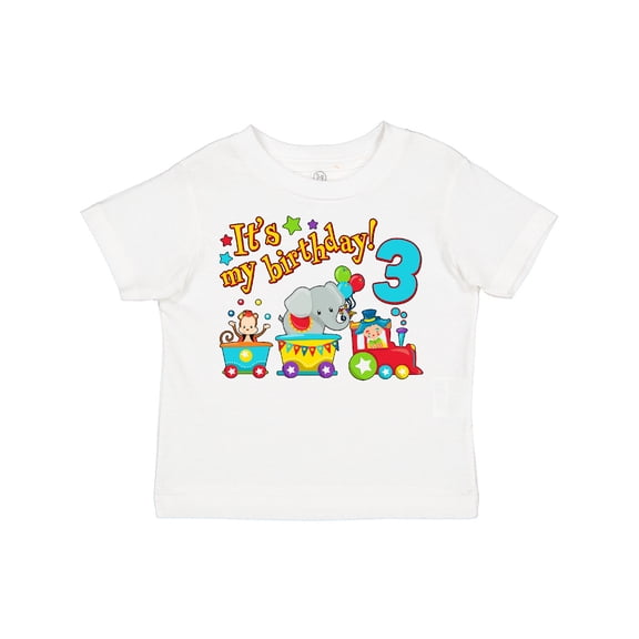 Inktastic It's My Birthday Circus Train 3rd Birthday Boys or Girls Toddler T-Shirt