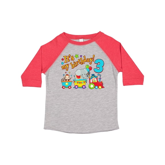 Inktastic It's My Birthday Circus Train 3rd Birthday Boys or Girls Toddler T-Shirt