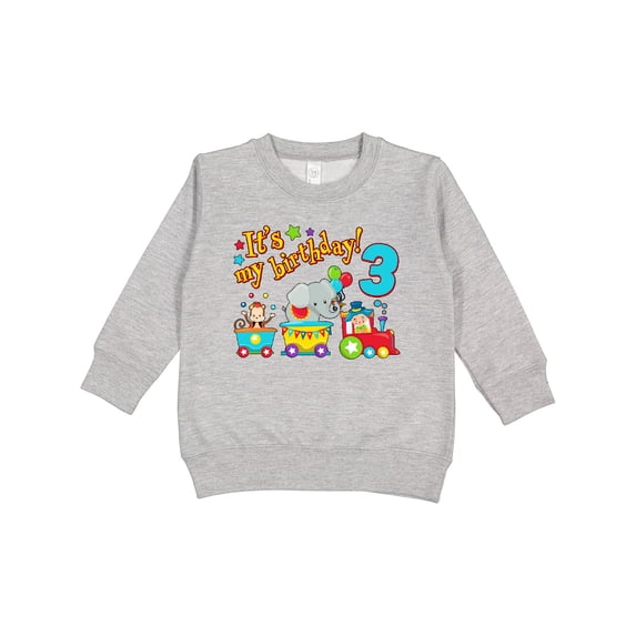 Inktastic It's My Birthday Circus Train 3rd Birthday Toddler Sweatshirt