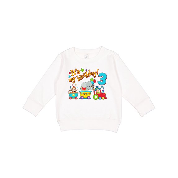 Inktastic It's My Birthday Circus Train 3rd Birthday Toddler Sweatshirt