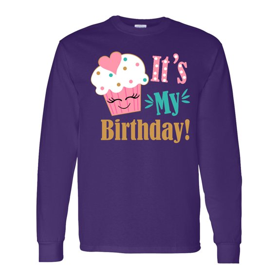 Inktastic It's My Birthday Cupcake Long Sleeve T-Shirt