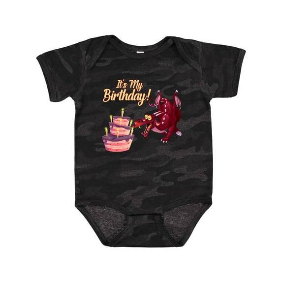 Inktastic It's My Birthday Dragon Boys or Girls Baby Bodysuit