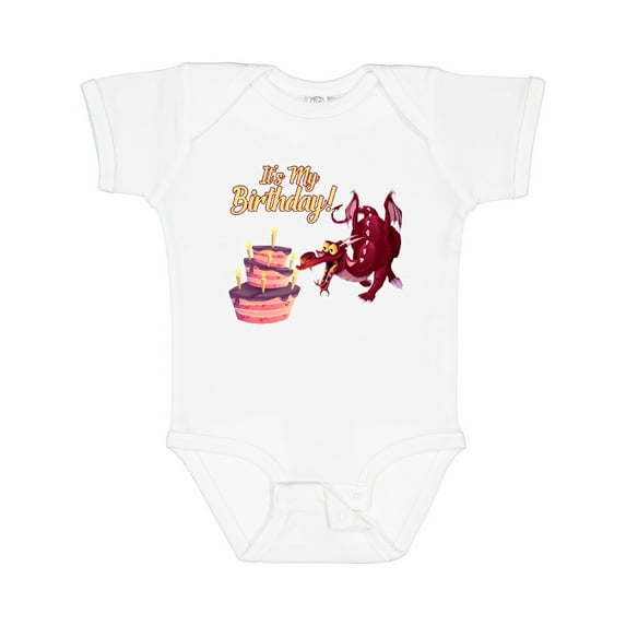 Inktastic It's My Birthday Dragon Boys or Girls Baby Bodysuit