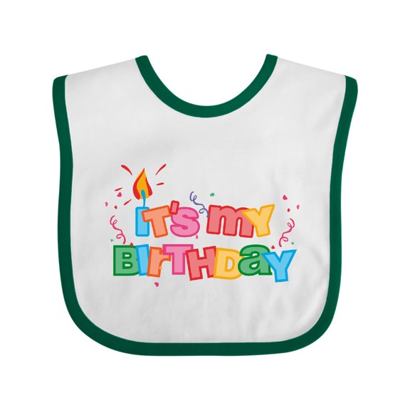 Inktastic It's My Birthday Letters Boys or Girls Baby Bib