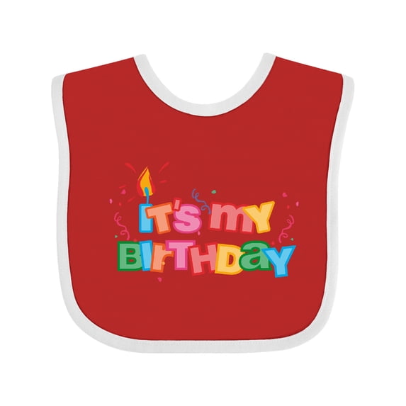 Inktastic It's My Birthday Letters Boys or Girls Baby Bib
