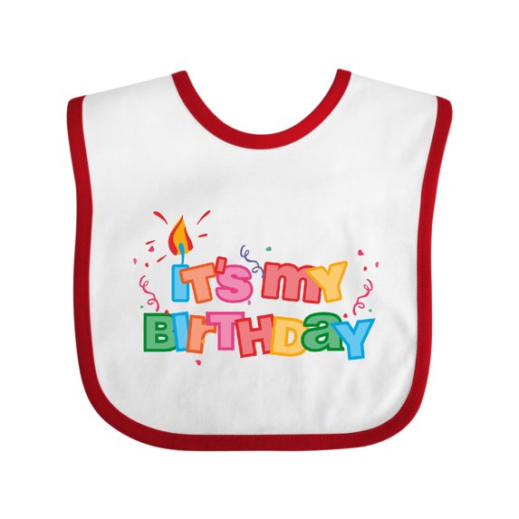 Inktastic It's My Birthday Letters Boys or Girls Baby Bib