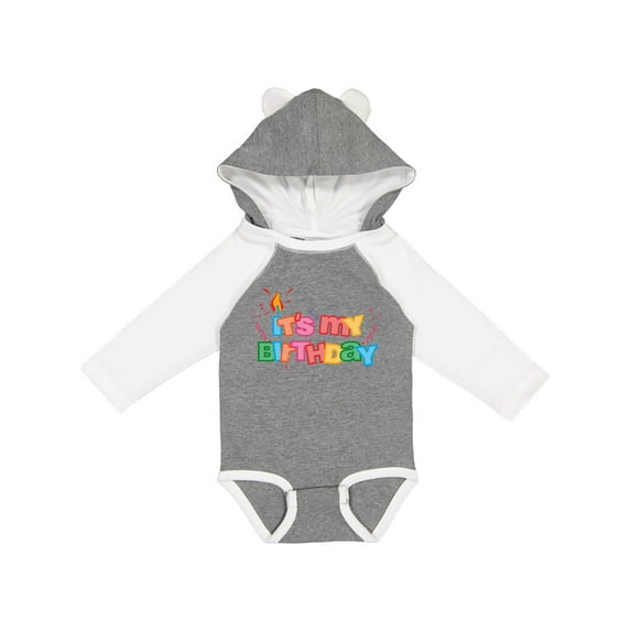 Inktastic It's My Birthday Letters Boys or Girls Long Sleeve Baby Bodysuit