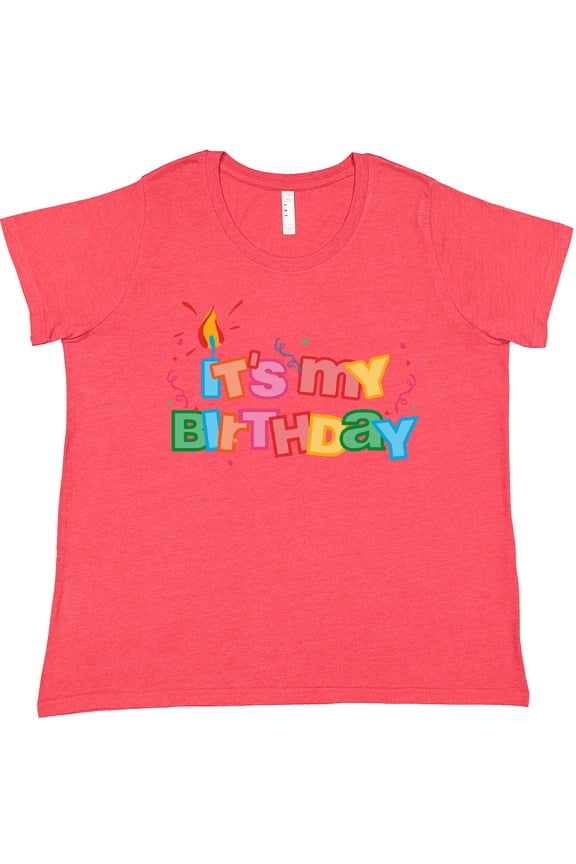 It's My Birthday Letters Women's Plus Size T-Shirt